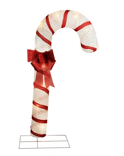 Northlight 72in Pre-lit Red And White Glitter Candy Cane Christmas Outdoor Decoration