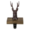 Northlight 7.5" Brown Marbled Buck Deer Head Christmas Stocking Holder In Brown
