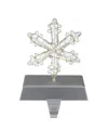 Northlight 7.5" Led Lighted Wired Snowflake Christmas Stocking Holder In Silver-tone