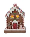 Northlight 7.5" Pre-lit Led Gingerbread Candy House Christmas Decoration In Brown