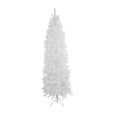 NORTHLIGHT 7.5' PRE-LIT RAPIDS WHITE PINE PENCIL ARTIFICIAL CHRISTMAS TREE CLEAR LIGHTS