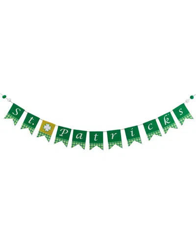 Northlight 7.5ft Plaid St. Patrick's Swallowtail Flag Wall Banner In Green