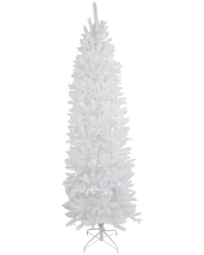 Northlight 7.5ft Pre-lit Rapids White Pine Pencil Artificial Christmas Tree  Clear Lights