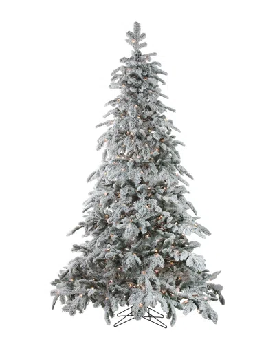 Northlight 7.5ft Real Touch Pre-lit Full Flocked Whistler Noble Fir Artificial Christmas Tree - Clea In Gray
