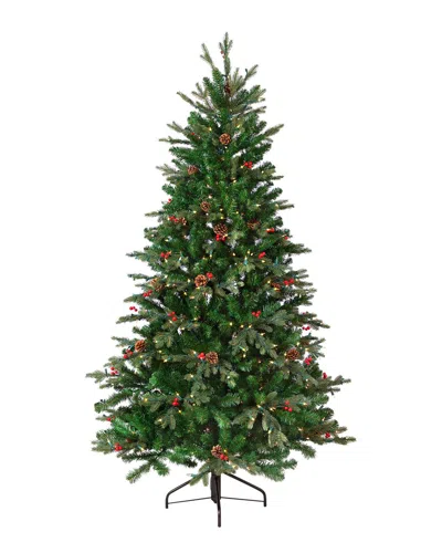 Northlight 7.5ft Real Touch Pre-lit Mixed Noble Spruce Artificial Christmas  Tree - Clear In Green