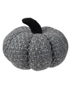 Northlight Knitted Fall Harvest Tabletop Pumpkin, 7.5" In Gray