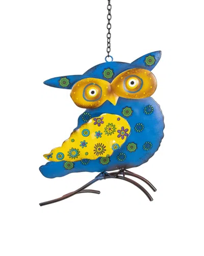 Northlight 7.75in Metal Owl Outdoor Wall Hanging In Yellow