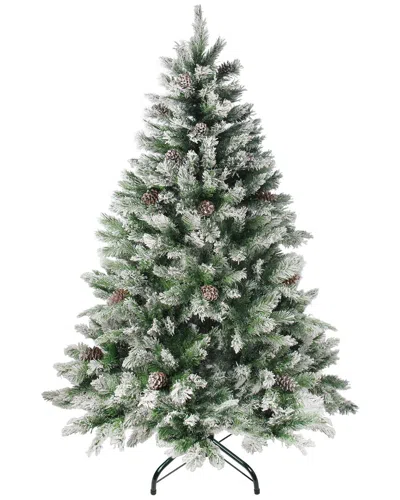 Northlight 7ft Flocked Angel Pine Artificial Christmas Tree - Unlit In White