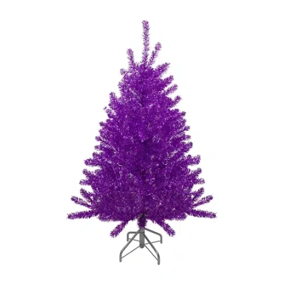 Northlight 7ft Metallic Purple Tinsel 4 1/2 Foot Christmas Tree