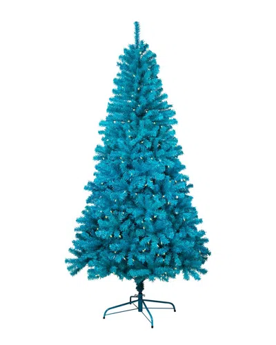 Northlight 7ft Pre-lit Medium Artificial Pine Christmas Tree - Clear Lights In Blue