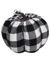 Northlight 7in Buffalo Plaid Fall Harvest Table Decoration In Black
