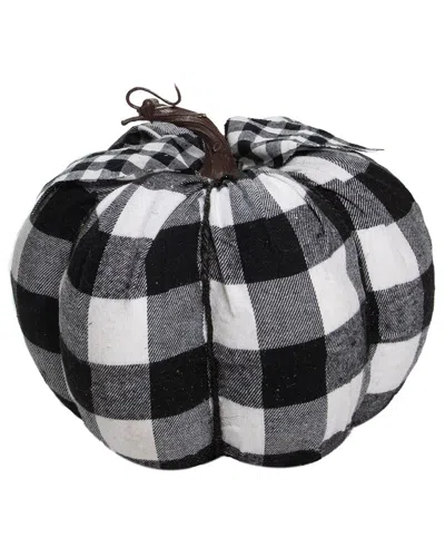 Northlight 7in Buffalo Plaid Fall Harvest Table Decoration In Black