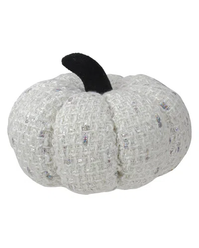 Northlight 7in Ivory Knitted Fall Harvest Tabletop Pumpkin