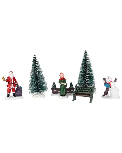 Northlight 7pc Christmas Village Figurine & Tree Display Set In Multi