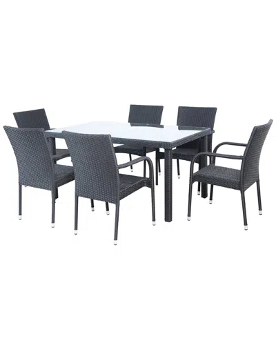 Northlight 7pc Nassau Woven Wicker Outdoor Patio Dining Set