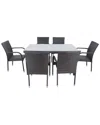 Northlight 7pc Nassau Woven Wicker Outdoor Patio Dining Set
