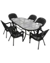 Northlight 7pc Wicker Outdoor Dining Set