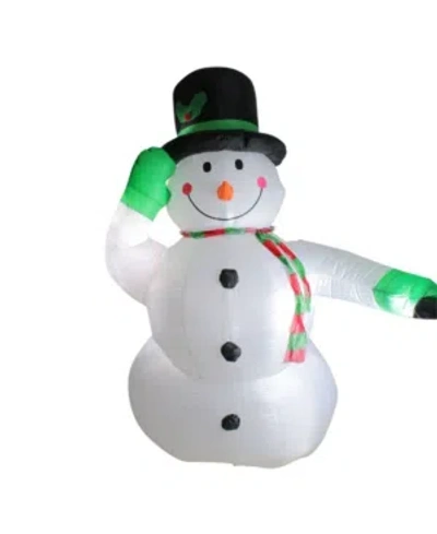 Northlight 8' Animated Inflatable Lighted Standing Snowman Christmas Outdoor Decoration In White