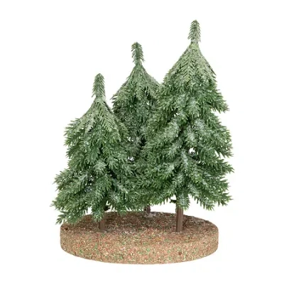 Northlight 8" Icy Downswept Pine Trio Of 1 Foot Pine Christmas Tree In Green