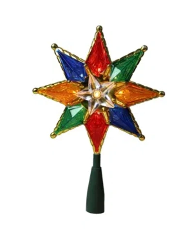 Northlight 8" Multi-color Mosaic 8-point Star Christmas Tree Topper