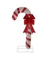 Northlight 8" Pre-lit Striped Candy Cane With Bow Christmas Outdoor Commercial Decoration In Red
