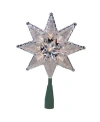 Northlight 8" Silver Mosaic 8-point Star Christmas Tree Topper In Silver