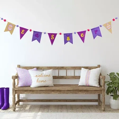 Northlight 80" Embroidered Hanging Banner In Purple