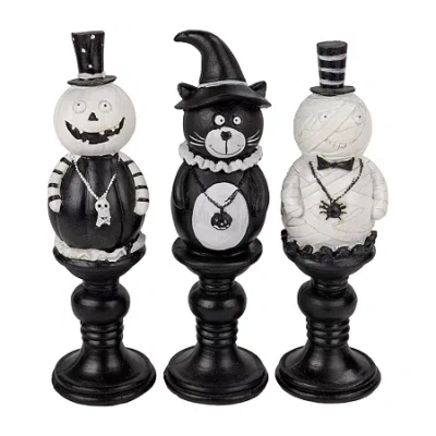 Northlight 8.25in Candlestick 3-pc. Halloween Tabletop Decor In Black