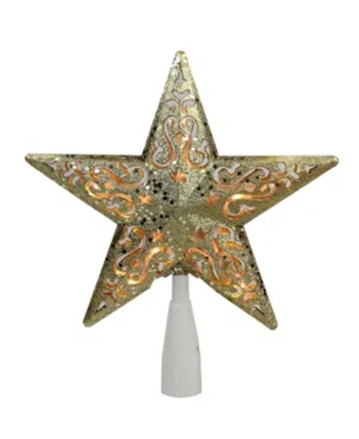 Northlight 8.5" Gold Glitter Star Cut-out Design Christmas Tree Topper