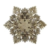 Northlight 8.5'' Lighted Brown Wooden Snowflake Christmas Tree Topper - Clear Lights In Brown