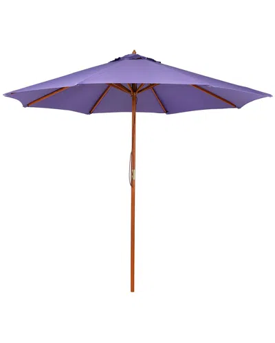 Northlight 8.5ft Outdoor Patio Market Umbrella With Wooden Pole In Purple