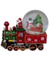 Northlight 8.5in Green & Red Christmas Train Snow Globe In Red
