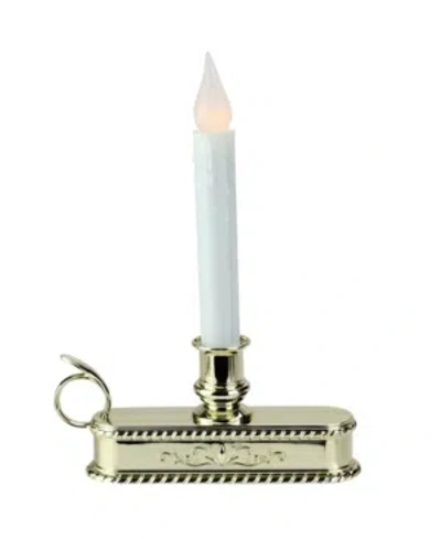 Northlight 8.75" Battery Operated Led Flickering Christmas Window Candle Lamp With Handle Base In White