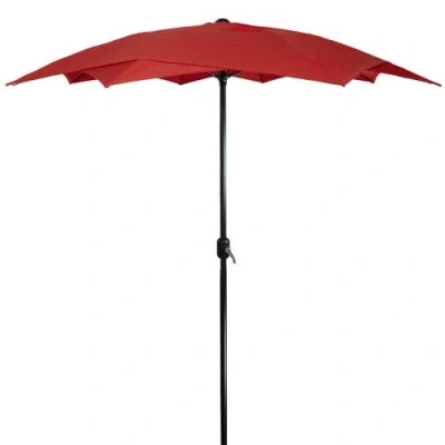 Northlight 8.85ft Outdoor Patio Lotus Umbrella With Hand Crank, Terracotta In Orange