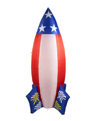 Northlight 8ft Led Lighted Inflatable Americana Rocket Outdoor Decoration In Multi