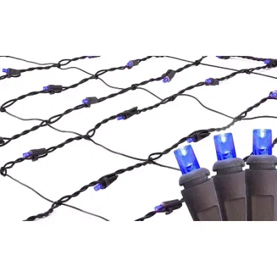 Northlight 8ft Net Style Led Tree Trunk Wrap Net Lights In Blue