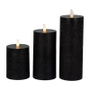 Northlight 8in Black Flickering Led 3-pc. Flameless Candle In Black