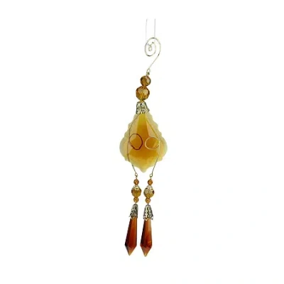 Northlight 9'' Amber And Gold Faceted Beads Christmas Pendant Ornament In Yellow