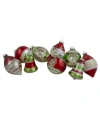 Northlight 9 Count Finish Glass Christmas Finial Ornaments In Silver