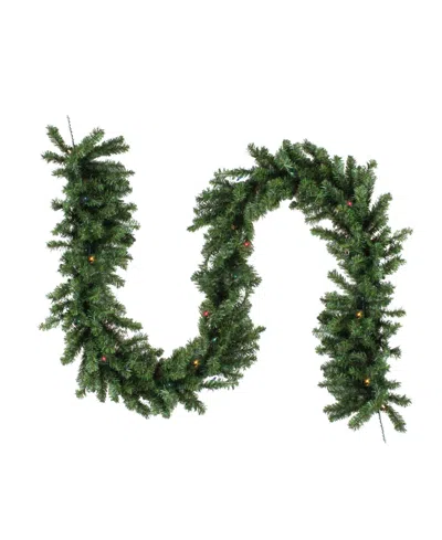 Northlight 9' Pre-lit Canadian Pine Artificial Christmas Garland In Green
