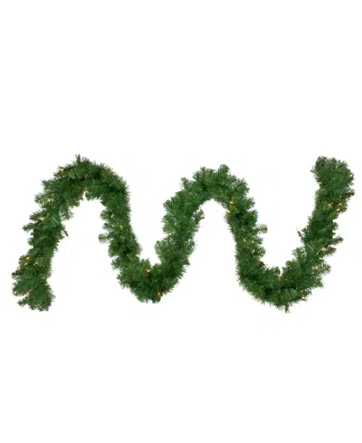 Northlight 9' Pre-lit Windsor Pine Artificial Christmas Garland In Green