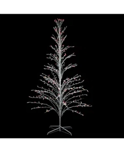 Northlight 9' Prelit Multi-color Christmas Cascade Twig Tree Outdoor Yard Art Decoration