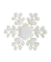 Northlight 9.5" Battery Operated Led Lighted White Snowflake Christmas Marquee Sign In White