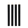 Northlight 9.5in Black Led Flickering 4-pc. Flameless Candle In Black