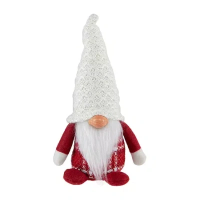Northlight 9.5in Red And White Plaid Boy Christmas Decoration Christmas Gnome In Multi