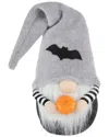 Northlight 9.5in Standing Gnome With Pumpkin Decoration In Black