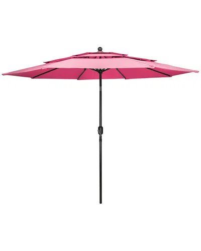 Northlight 9.75ft Outdoor Patio Market Umbrella With Hand Crank & Tilt
