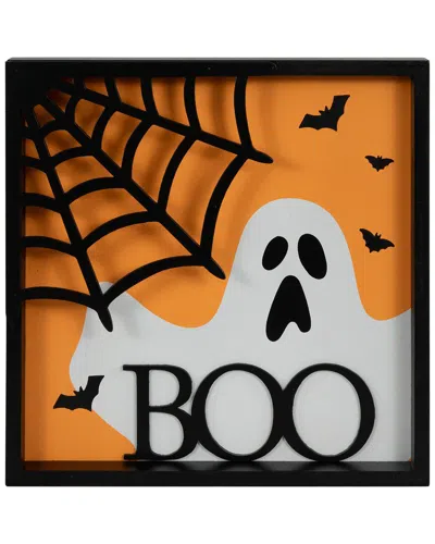 Northlight 9.75in Framed 3d Boo Wall Sign In Black