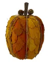 Northlight 9.75in Orange And Brown Fall Harvest Tabletop Pumpkin In Orange