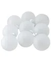 NORTHLIGHT NORTHLIGHT 9CT CLEAR FROSTED MATTE CHRISTMAS GLASS BALL ORNAMENTS 2.5IN (65MM)